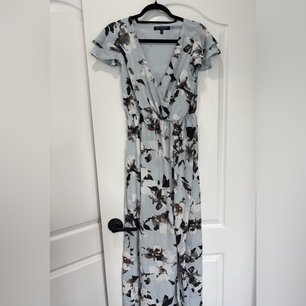 One Clothing Blue Floral Maxi Dress
